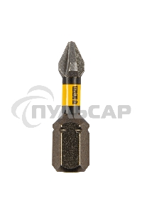 Набор бит торсионных PH1x25 мм, лазерная обработка шлица, сталь S2, 10 шт. Denzel