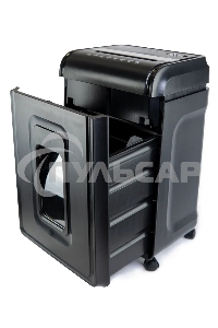 Шредер Heleos УМ32-4 черный/серебристый (секр.P-4) фрагменты 28лист. 32лтр. скрепки скобы пл.карты CD