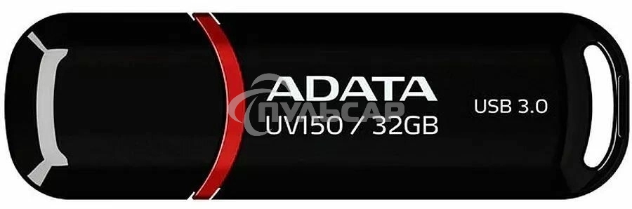 Флешка USB ADATA UV150 (AUV150-32G-RBK), 32Gb, USB 3.0, R/W 100/30, черный