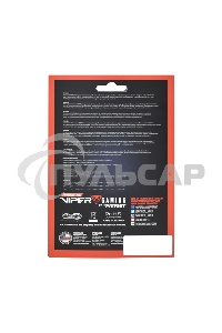 Оперативная память Patriot Viper Elite II, DDR4, 16Gb (2x8 Gb), 3200 MHz, CL18, DIMM, радиатор, красный, черный