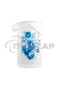 Термопот Blackton Bt TP533 ГжельОбщий объем 5л, Автоматическое поддержание температуры, Повторное кипячение, 3 способа подачи воды, Защита от включения без воды, Защита от перегрева, Блокировка крышки,Материал внутренней камеры нержавеющая сталь, Мощность