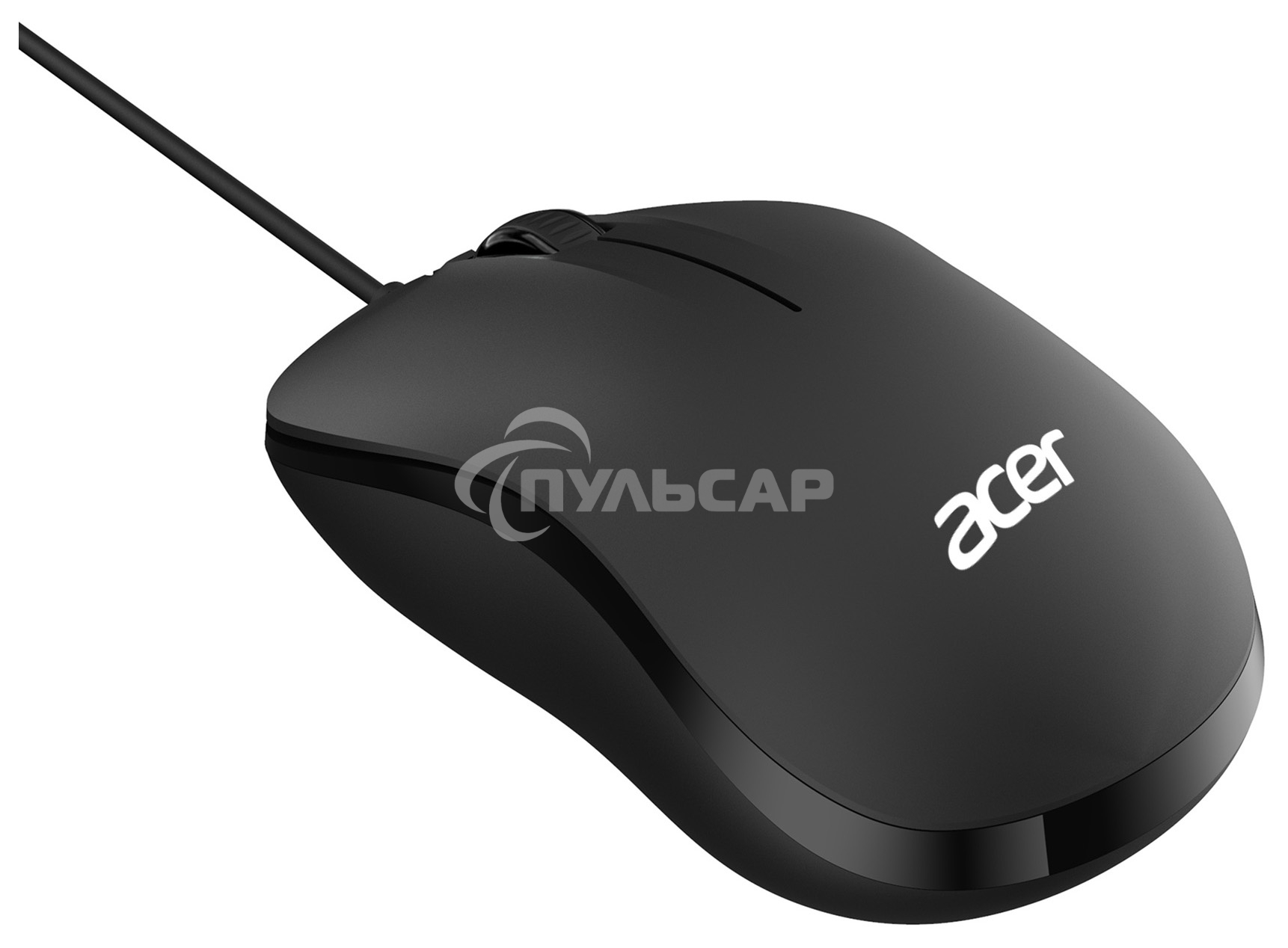 Мышь проводная Acer OMW140 черный, 1200 dpi, USB, кнопки - 3