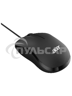 Мышь проводная Acer OMW140 черный, 1200 dpi, USB, кнопки - 3