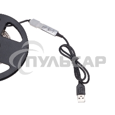 Лента светодиодная с USB-коннектором 5 В IP23 5050 30 LED/м 3 м RGB управление со смартфона LAMPER