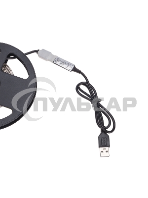 Лента светодиодная с USB-коннектором 5 В IP23 5050 30 LED/м 3 м RGB управление со смартфона LAMPER