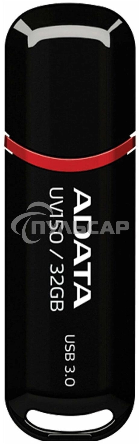 Флешка USB ADATA UV150 (AUV150-32G-RBK), 32Gb, USB 3.0, R/W 100/30, черный