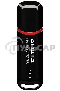 Флешка USB ADATA UV150 (AUV150-32G-RBK), 32Gb, USB 3.0, R/W 100/30, черный