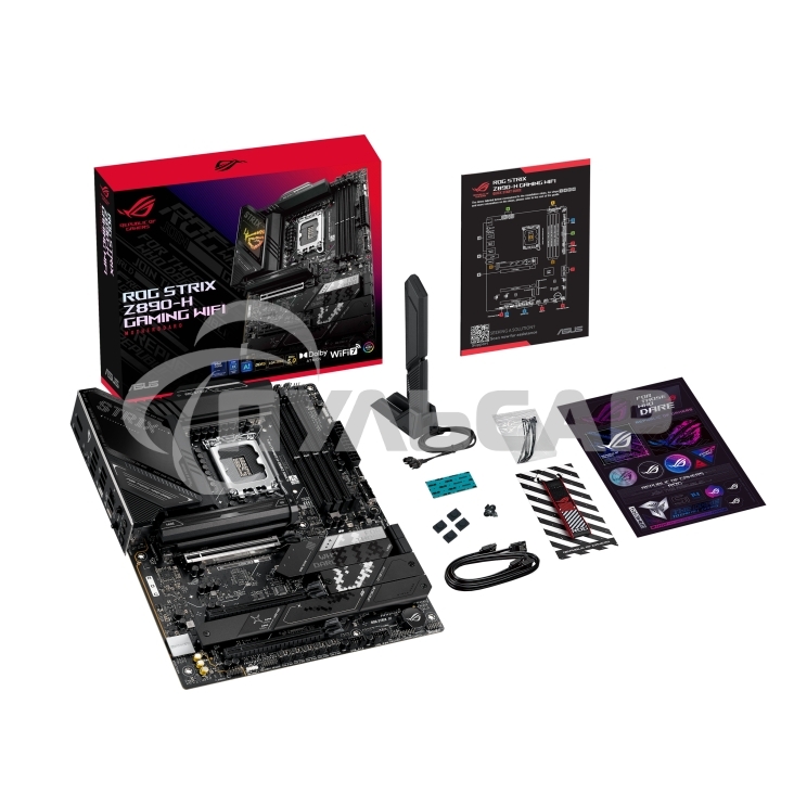 Материнская плата ASUS ROG STRIX Z890-H GAMING WIFI, LGA1851, Intel Z890, 4xDDR5, 4xSATA, 4xM.2, 1xPCIe 5.0 x16, 2xPCIe 4.0 x16, 1xDP, 1xHDMI, 1x5Gb LAN, Wi-Fi 7, 2xUSB 2.0, 4xUSB 3.2 Gen 1, 4xUSB 3.2 Gen 2, 2xUSB 3.2 Gen 2x2, 1xUSB-C, 1xS/PDIF, 2x3.5 мм,