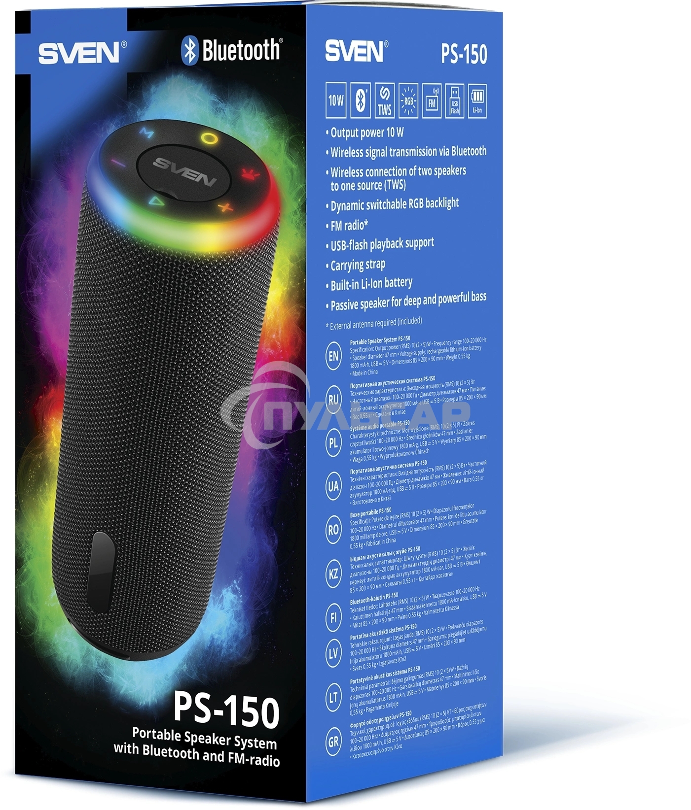 Беспроводная колонка SVEN PS-150, черный