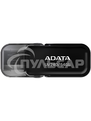 Флешка USB ADATA UV240 (AUV240-64G-RBK), 64 Gb, USB 2.0, R/W 15/5, черный