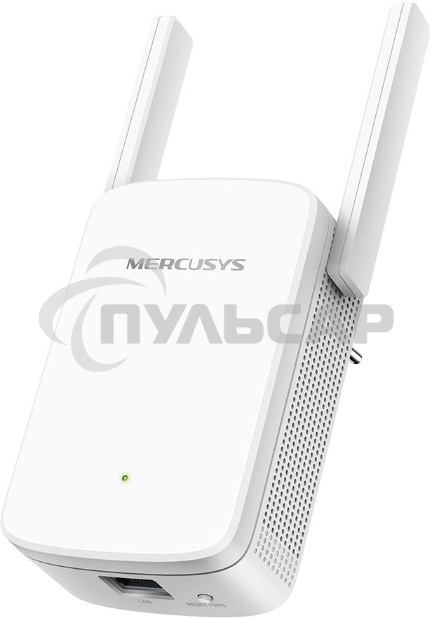 Усилитель сигнала Mercusys ME30 AC1200 Wi-Fi Range Extender, 300 Mbps at 2.4 GHz + 867 Mbps at 5 GHz, 1 x 10/100 LAN, 2× Fixed External Antennas, Wall Plugged, WPS/Reset Button, Signal Indicator, Range Extender/Access Point mode, Adaptive Path Selection