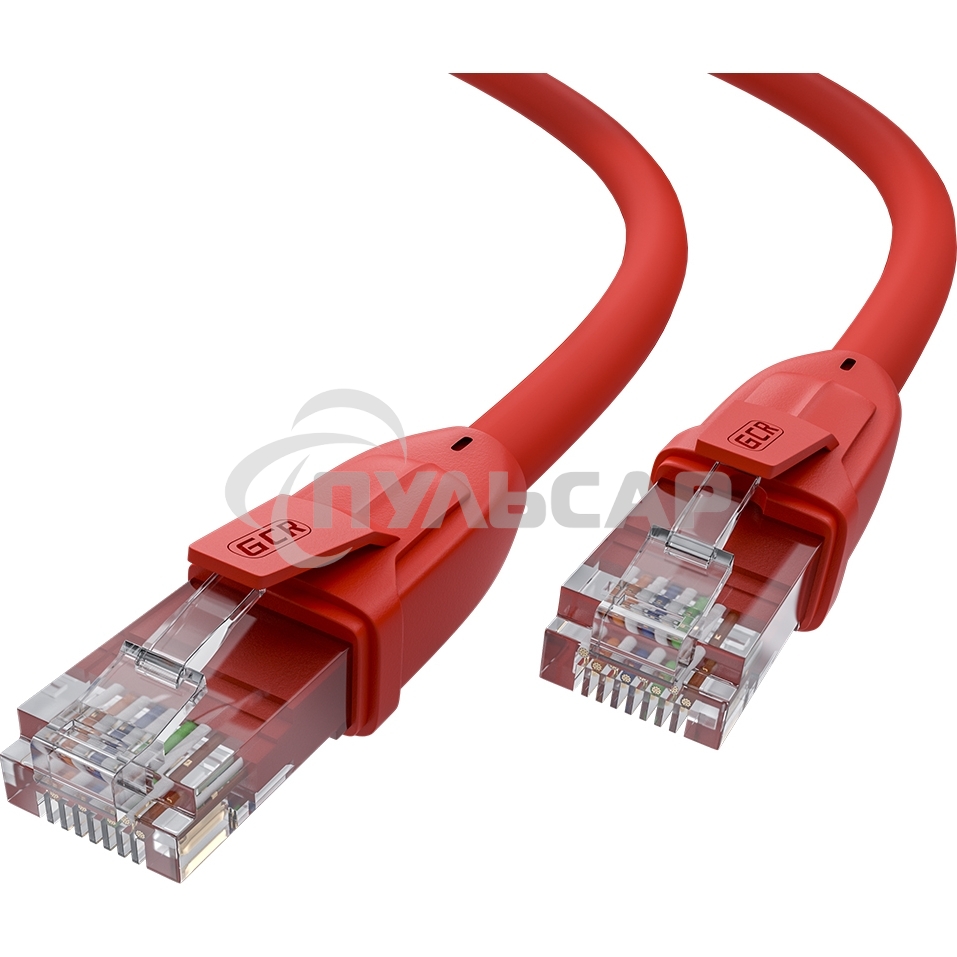 Патч-корд GCR прямой 7.5m UTP кат.6, красный, 24 AWG, ethernet high speed, RJ45, T568B, GCR-52707