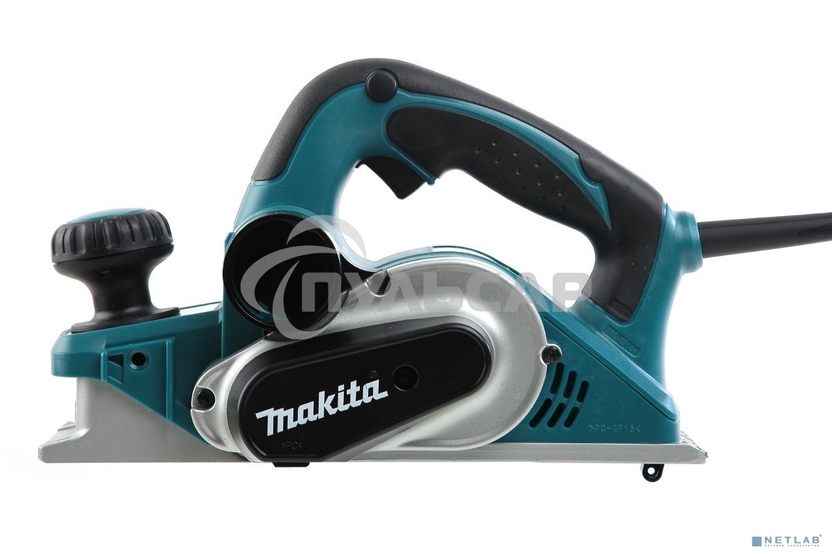 Рубанок Makita KP0810 Рубанок,850Вт,16000об\м,ширина-82мм,глуб-4мм,3.2кг,кор,парал упор