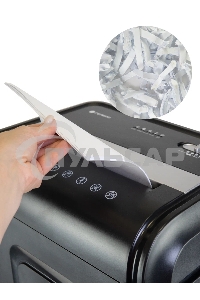 Шредер Heleos УМ32-4 черный/серебристый (секр.P-4) фрагменты 28лист. 32лтр. скрепки скобы пл.карты CD