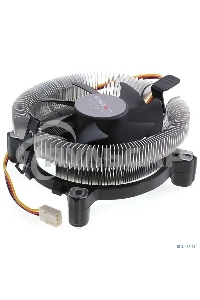 Кулер для процессора Crown CM-80 v2 серебристый/черный, 75 мм, алюминий, 2200 об/мин, 22 дБ, 3 pin, 65 Вт, 42 мм