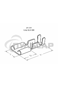 Клемма плоская гнездо 3.6 мм 1-1.5 мм² (РП-м 1.5-(2.8)) Rexant