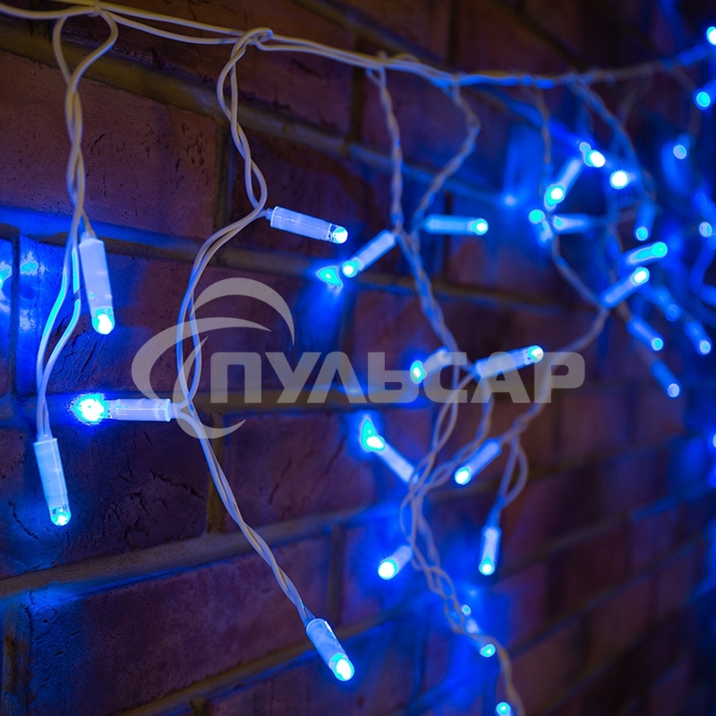 Гирлянда Neon-night Айсикл (бахрома) светодиодный, 4,8 х 0,6 м, белый провод, 230 В, диоды синие, 152 LED