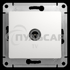 Механизм розетки TV 1-м СП Glossa 1DB белый  SchE GSL000191
