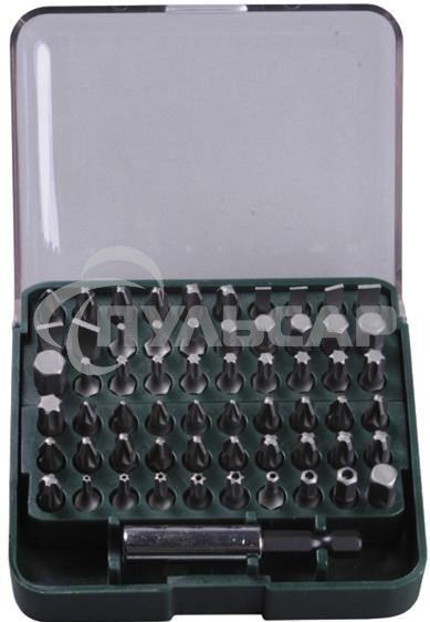 Отвертки-насадки (биты) Набор KRAFTOOL Биты с адаптером в пластиковом боксе, Cr-V, 61 предмет 26140-H61