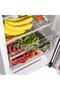 Холодильник Maunfeld MFF177NFB черный глянц. двухкамерный 263/170л морозилка сбоку, No Frost, Side by Side