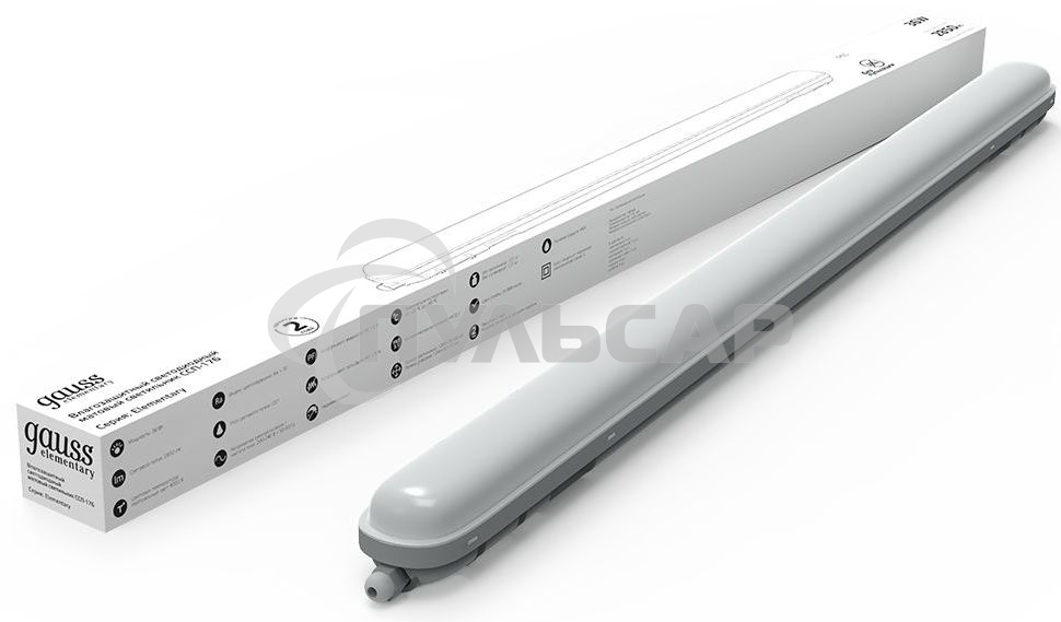 Светильник Gauss 864225236 36Вт 4000K серый