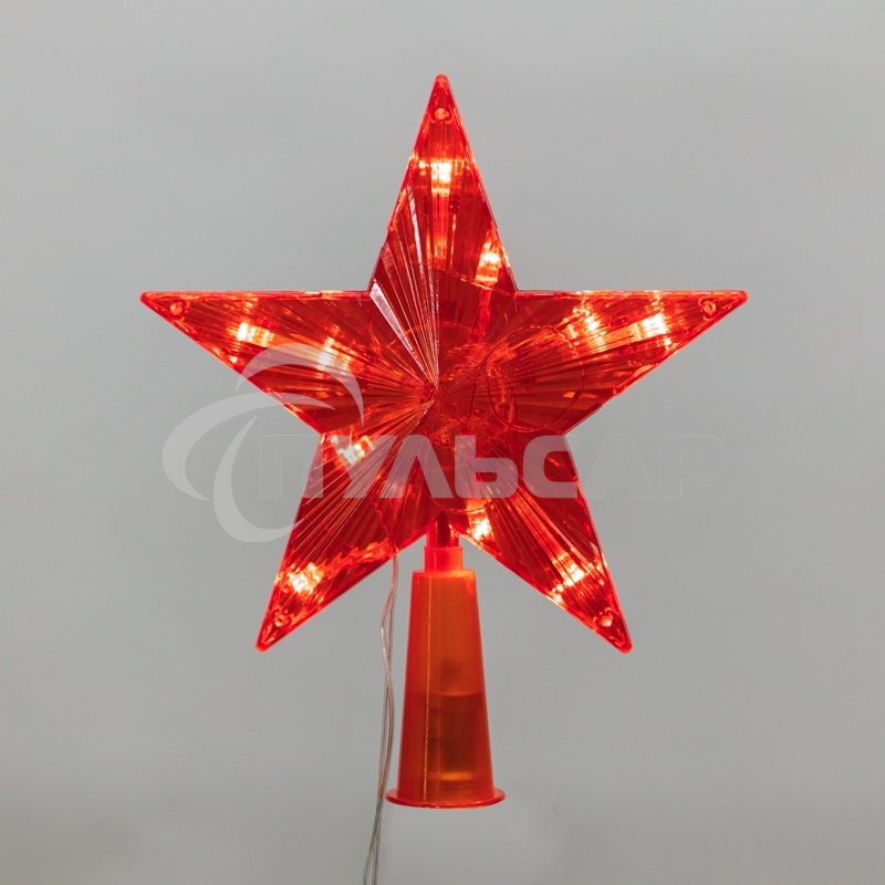 Светодиодная фигура на елку Neon-night Звезда красная 15см, 10 LED, постоянное свечение, 230В