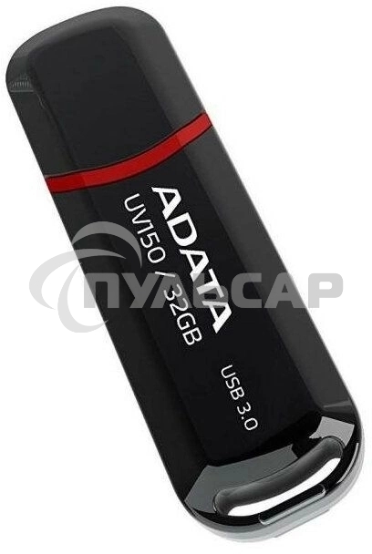 Флешка USB ADATA UV150 (AUV150-32G-RBK), 32Gb, USB 3.0, R/W 100/30, черный