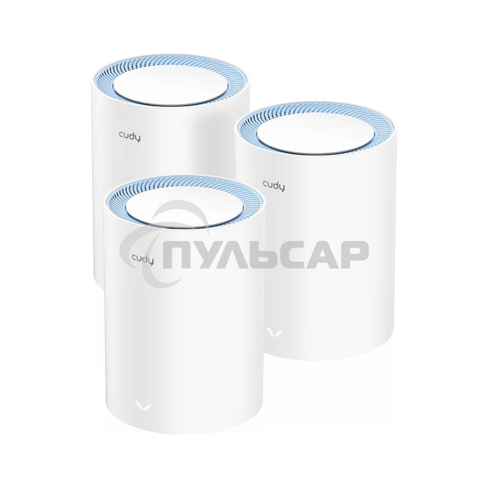 Бесшовный Mesh роутер Cudy M1200(3-Pack) AC1200 10/100BASE-TX белый (упак.:3шт)