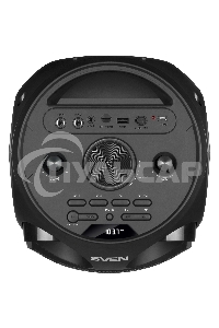 Колонка АС Sven PS-750, черный (80 Вт, TWS, Bluetooth, FM, USB, microSD, LED-дисплей, 2х4400мА*ч)