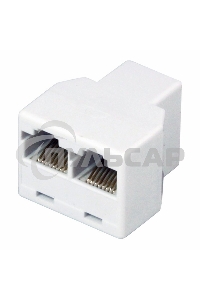 Переходник сетевой LAN, (гнездо 8Р8С (Rj-45) - 2 гнезда 8Р8С (Rj-45))