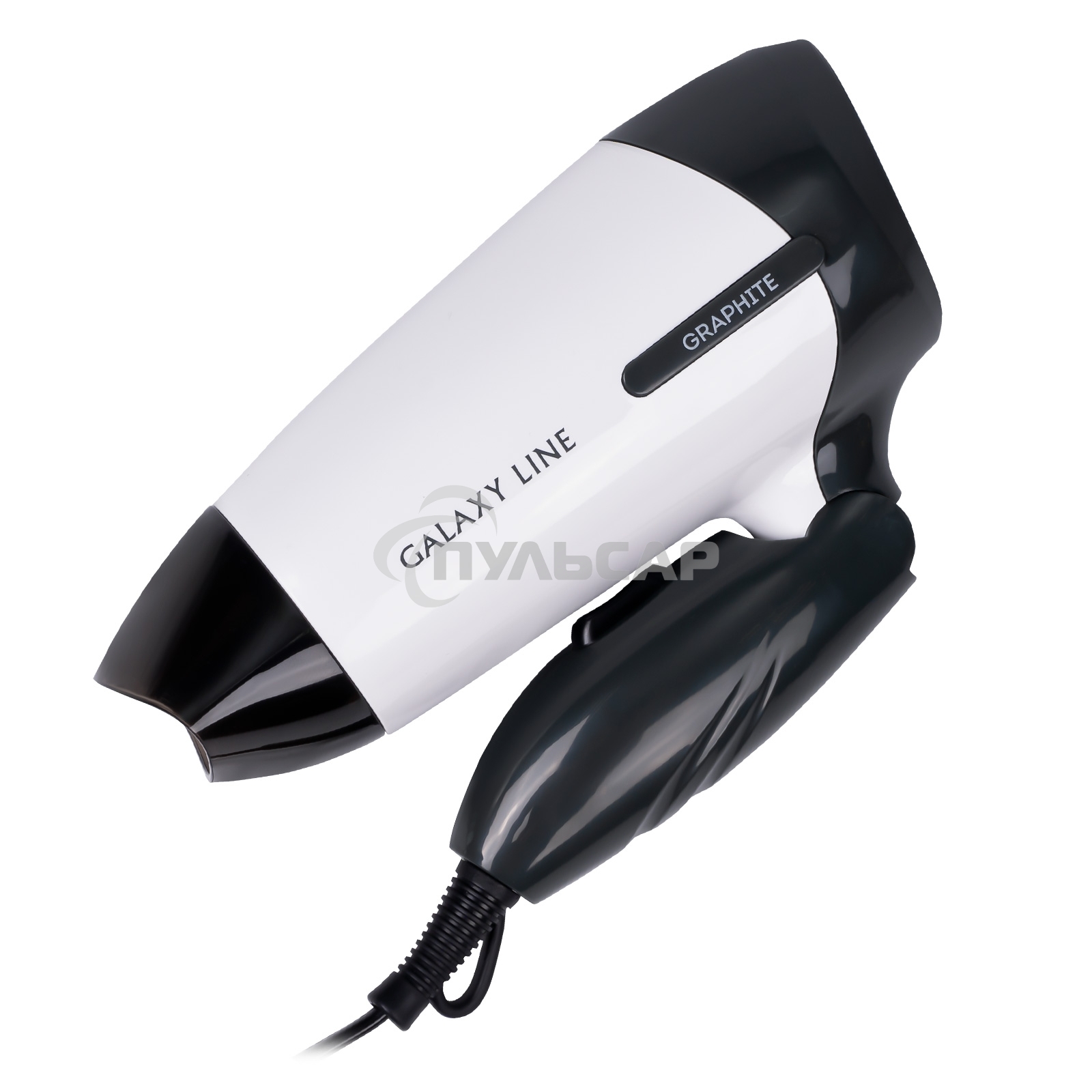 Фен для волос Galaxy Line GL 4344, белый, 1400 Вт, 2 скорости потока воздуха, складная ручка, подвесная петля