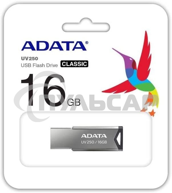 Флешка USB ADATA UV250 (AUV250-16G-RBK), 16 Gb, USB 2.0, R/W 25/10, черный