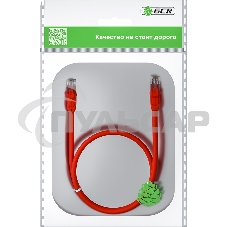 Патч-корд GCR прямой 7.5m UTP кат.6, красный, 24 AWG, ethernet high speed, RJ45, T568B, GCR-52707