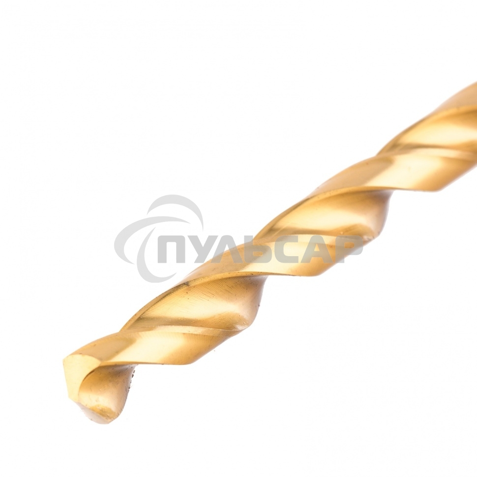 Сверло спиральное по металлу Matrix 10 x 300мм, HSS, нитридтитановое покрытие