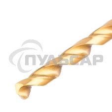 Сверло спиральное по металлу Matrix 10 x 300мм, HSS, нитридтитановое покрытие