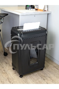 Шредер Heleos УМ32-4 черный/серебристый (секр.P-4) фрагменты 28лист. 32лтр. скрепки скобы пл.карты CD