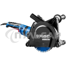 Штроборез ЗУБР ЗШ-П45-2100 ПВТК глуб. 45 мм, 180 мм, подключ. пылесоса, плавный пуск, 2100 Вт