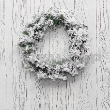 Заснеженный еловый венок Neon-night Ø 30 см, ПВХ