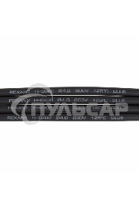 Термоусаживаемая трубка клеевая Rexant 4,0/1,0 мм, (4:1) черная, упаковка 10 шт. по 1 м