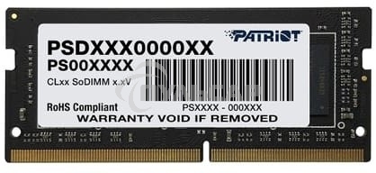 Оперативная память Patriot Signature, DDR4, 4Gb (1x4 Gb), 2666 MHz, CL19, SO-DIMM