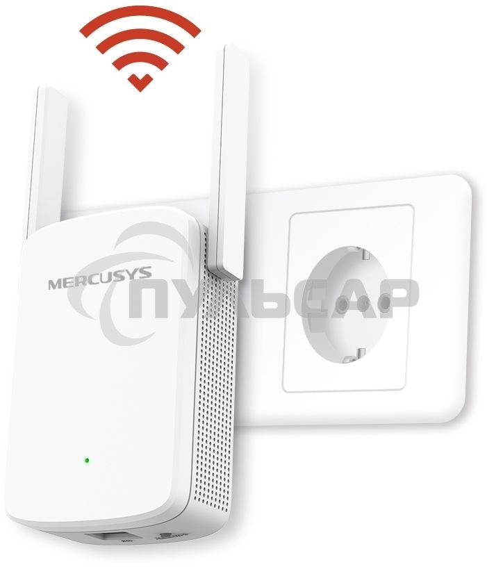 Усилитель сигнала Mercusys ME30 AC1200 Wi-Fi Range Extender, 300 Mbps at 2.4 GHz + 867 Mbps at 5 GHz, 1 x 10/100 LAN, 2× Fixed External Antennas, Wall Plugged, WPS/Reset Button, Signal Indicator, Range Extender/Access Point mode, Adaptive Path Selection