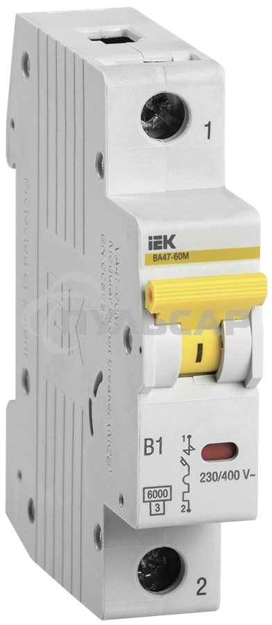 Выключатель автоматический IEK MVA31-1-010-B 10A тип B 6kA 1П 230В 1мод белый (упак.:1шт)
