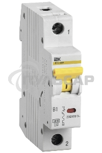 Выключатель автоматический IEK MVA31-1-010-B 10A тип B 6kA 1П 230В 1мод белый (упак.:1шт)