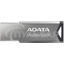 Флешка USB ADATA UV250 (AUV250-32G-RBK), 32 Gb, USB 2.0, R/W 25/10, серебристый