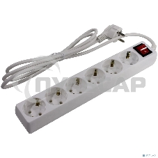 Сетевой фильтр ExeGate EX119392RUS SP-6-3G (6 розеток, 3м, евровилка, серый)