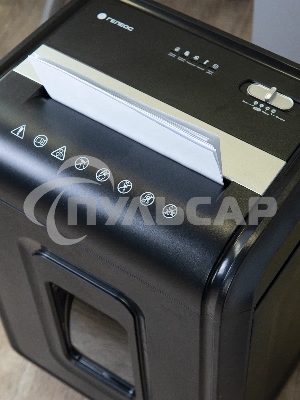 Шредер Heleos УМ32-4 черный/серебристый (секр.P-4) фрагменты 28лист. 32лтр. скрепки скобы пл.карты CD