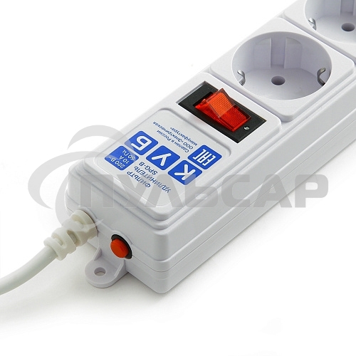 Сетевой фильтр Power Cube B 0,5 м 5 розеток (белый) 10А/2,2кВт