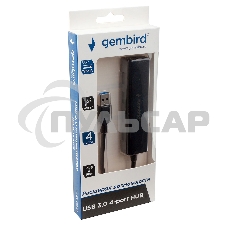 Концентратор USB 3.0 Gembird UHB-C354, 4 порта, с доп питанием