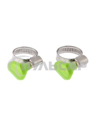 Хомуты металлические элемент крепления с формой ключа 16-25 мм, 2 шт. Сибртех