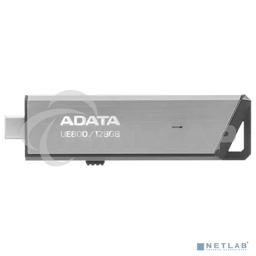 Флешка USB ADATA UE800 (AELI-UE800-128G-CSG), 128 Gb, Type-C USB 3.2, R/W 1000/550, серебристый